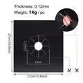 Detailed specs of black 27cm square Teflon gas stove protector with 0.12mm thickness - [Thickness 0.12mm] Black Bulk