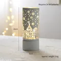 Winter snow scene Christmas lantern with snowflake cutout, height 20cm and 8cm diameter - White Goblet