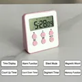 Pink visual digital timer with large LCD screen for study and task management - Alarm Style / Pink