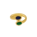 Blue Green Contrast Gemstone Thread (J792-2)