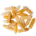 Set di più pilastri esagonali in agata gialla lucida con punte doppie di cristallo - 32*8*8mm / Topazio
