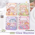 Mini A7 spiral notebook set with cute cartoon animal designs like sheep and bears - Claw Machine