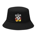 Black Deutschland 2024 bucket hat with artistic football and German flag graphics - M / 5# 2024 Football Germany - Black