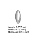 Dettaglio delle dimensioni del connettore per gioielli argento lungo 7mm - Lettera I