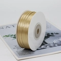 Golden champagne 3mm double-sided satin ribbon roll for DIY gift wrapping crafts - One Roll 91 Meters Long / Rich Gold (156#)
