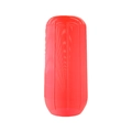 Red translucent silicone leak-proof sleeve for travel bottles with vertical textures - 1st Gen (Cylindrical) / Red