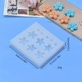 Silicone flower mold for DIY baking with dimensions of 8.8x8.1x1.2cm and weight 83g - Square Multi-size Flower Style (3)