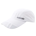 White quick-dry baseball cap with breathable side mesh panels and sports embroidery - White