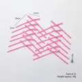 12er-Pack rosa Samt-Weihnachtsschleifen mit Metallclips für DIY-Christbaumschmuck - 1cm Rosa / 12er-Pack