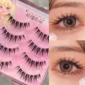5 paires de faux cils 3D style manga avec volume naturel et texture effet mouillé - Bande Transparente Style Humide Manga 09