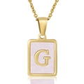 Pink Shell Letter G Style (With Chain)