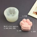 Molde de silicona huella de gato para resina DIY y repostería con base cilíndrica - Molde de Pata de Gato con Superficie de Ladrillo Texturizada Mediana