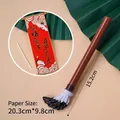 Pinceau chinois créatif avec rouleau décoratif pour décoration de gâteau d'anniversaire - Pinceau en plastique et carte rouge