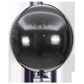 Polished metallic black round 4D aluminum foil balloon with highly reflective surface - 60 inch / Black