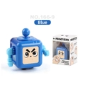 Blue fidget robot stress relief toy NO.166-9 with interactive buttons and retail packaging - Big Eye Robot Blue English Box (166-9)