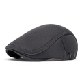 Dark grey mesh beret with breathable fabric and adjustable metal side buckle - Adjustable / Dark Gray
