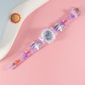 Kids purple unicorn cartoon quartz watch with 3D silicone strap and analog dial - Unicorn 7 / Purple