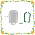 Silicone resin mold for kerosene lamp craft with green finished product and dimensions - Handle Small / Silicone Mold