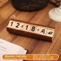 Rustikaler ewiger Holzkalender als Schreibtisch-Ornament für die Wohndekoration - Klein / Original Holz Klein Wochenmodell
