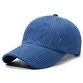 Dark blue quick-dry baseball cap featuring laser-cut ventilation holes for breathability - Dark Navy Blue