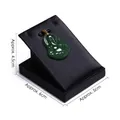 Small black triangle pendant display stand with brushed texture, 6x5x4.5cm size - Small Triangle Pendant Stand (Black)