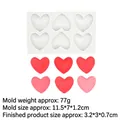 Translucent 6-cavity heart silicone mold for DIY chocolate and fondant crafts - 6-Cavity Heart Style (B920) / Gray