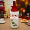 Weihnachts-Weinflaschenhülle mit 3D Weihnachtsmann-Figur und glänzender roter Paillettenmütze - Weihnachtsmann / Rot