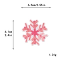 Pink snowflake embroidery patch for DIY decoration, measuring 6.5cm wide and 6.1cm high - 6.5x6.1cm / 11194-Dark Pink Snowflake