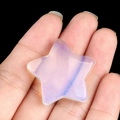 Handheld 30mm star-shaped natural fluorite crystal stone with purple and white gradients - Opal (Synthetic)