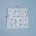 Translucent silicone resin mold featuring multiple geometric shapes for DIY jewelry making - Irregular Pendant Mold Set / Translucent White