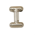 Pendentif lettre I gonflé 3D en or champagne poli pour création de bijoux et colliers - Lettre I