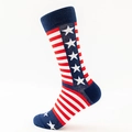 Men's cotton socks featuring United States flag pattern with stars and stripes - EU 41-46 / Stripes and Stars