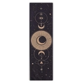 Mystic moon and sun tapestry with gold patterns on black fabric for wall decor - Style 12 / 40x150cm