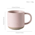 Pink Morandi ceramic espresso cup 155ml with dimensions 6.5x9.5cm and matte speckled texture - 155ml / Pink