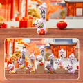 Creative Maneki Neko lucky cat desktop figurines set with seven unique resin designs - M433 Lucky Cat Box 6 / Random One