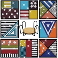 5D DIY Diamond Painting Coasters Set with geometric patterns and black metal holder - Geometric Shapes (SBD004)
