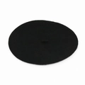 Boina clásica negra de lana para mujer con estilo vintage de artista y detalle superior - M (56-58cm) / Negro