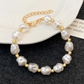 Irregular Pearl Bracelet (kc金0622)