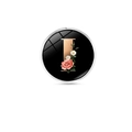 Floral crystal brooch featuring a gold letter I with pink roses on black background - Letter I