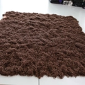 Artificial deep coffee long-pile moss lawn mat for landscape decoration and bonsai - 1m x 1m / Brown