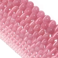 Detaillierte Ansicht rosa Katzenaugen-Steinperlen in verschiedenen Größen für DIY-Schmuck - Durchmesser 6mm (ca. 60 Stk.) / Rosa