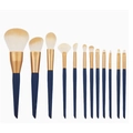 12-teiliges Make-up Pinselset in Marineblau mit Goldzwingen und weichem Farbverlauf - Xingdong Serie 12-teiliges Set + OPP Tasche