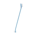 Dual-headed light blue pet toothbrush with soft white bristles for cat and dog dental care - Light Blue Large (Nylon Bristles)