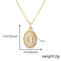 Collana con ciondolo a lettera O placcata in oro con bordo in zirconi e design ovale - O Oro Ciondolo Solo (Senza Catena)