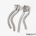 Orecchini pendenti a catena serpente con nodo in acciaio inox argentato - Orecchini Argento (PDE2177)