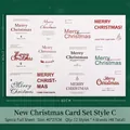 Christmas card set with 48 tags featuring holiday trees and reindeer motifs - Christmas Card Set C (48 Pcs)