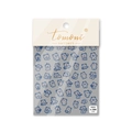 5D embossed nail art stickers with cute blue Klein bears and minimalist line patterns - to550 Blue Bear Relief
