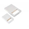 White rectangular slide cases in two sizes for jewelry film suspension packaging boxes - Cardboard Sleeve/Push-Pull Box / 7*7*2cm / White