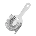 Silver stainless steel cocktail strainer with spring coil for bar professional use - Straight Ear Strainer