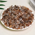 A plate of natural golden rutilated quartz crystal gravel stones for aromatherapy - 100g Of Red Copper Hair (7-9mm)